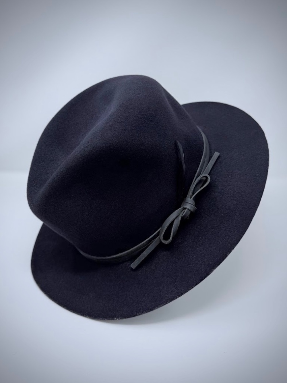 Goorin Bros Dark Purple Wool Fedora Hat Feather Accent Size Small